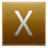 Letter X gold Icon